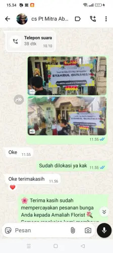 Testimonial Papan Bunga tebet timur