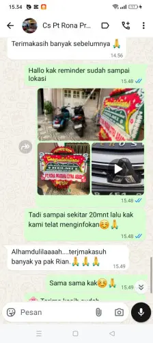 Testimonial Papan Bunga tebet timur